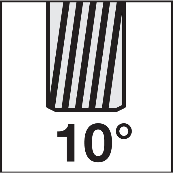 Nut: 10° Rechtsdrall